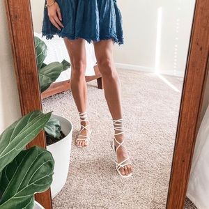 White wrapped sandal